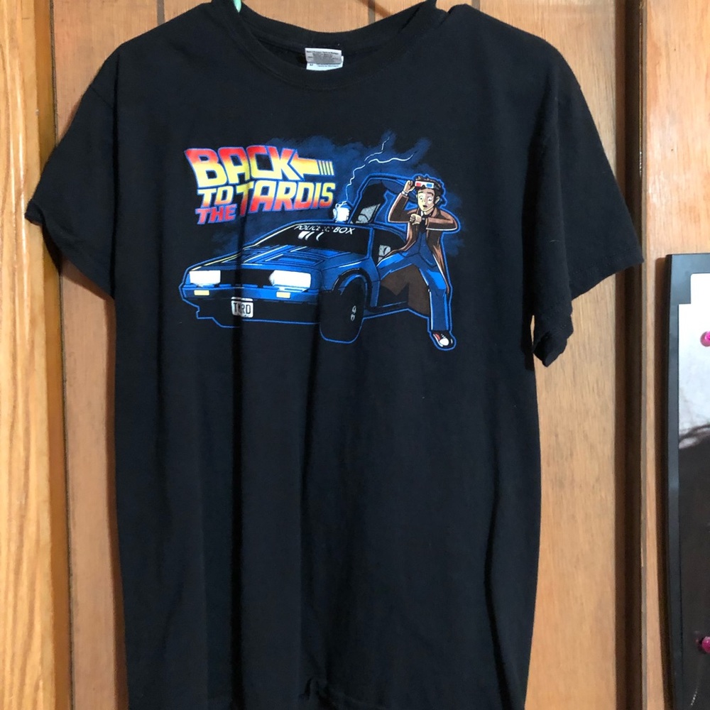 Doctor Who/Back to the Future crossover shirt